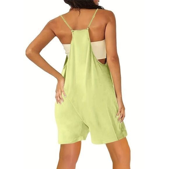Lemon Lime Stylish Casual V-Neck Romper Size Large - Picture 2 of 6
